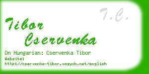 tibor cservenka business card